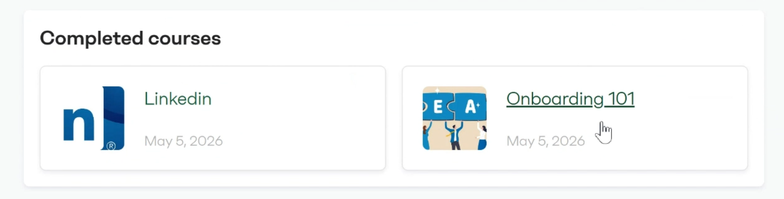 Completed Courses