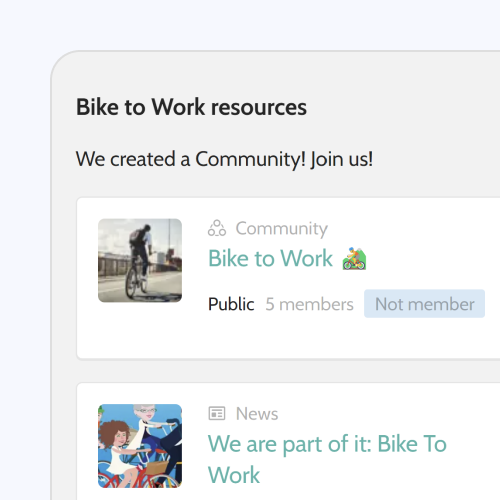 Communities now in Search and ahead Content Building Block