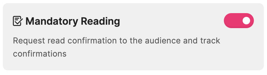 Must Read: mandatory reading for your users
