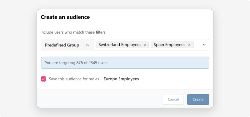 Target Audiences: Changes in the Editor Experience