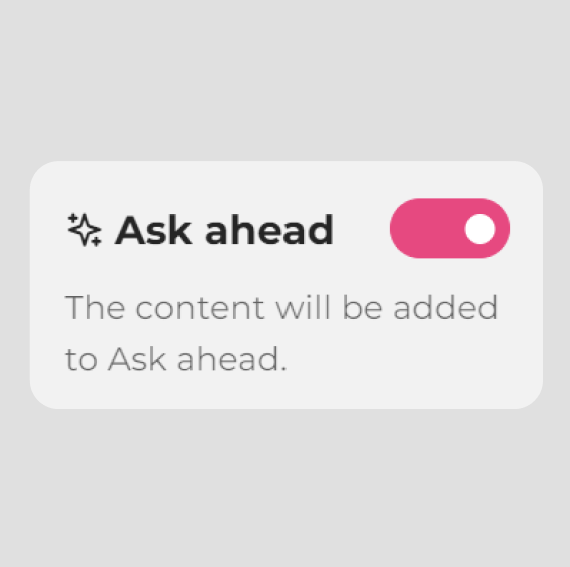 Ask ahead upgrade: Pages now included!