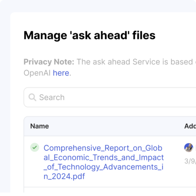 Document import API for Ask ahead 📄
