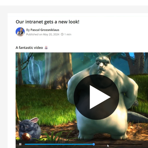 Upload videos in News and Pages