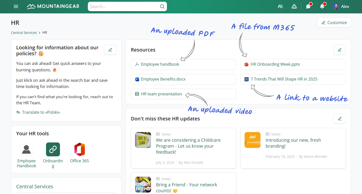 Resources Module for Hubs