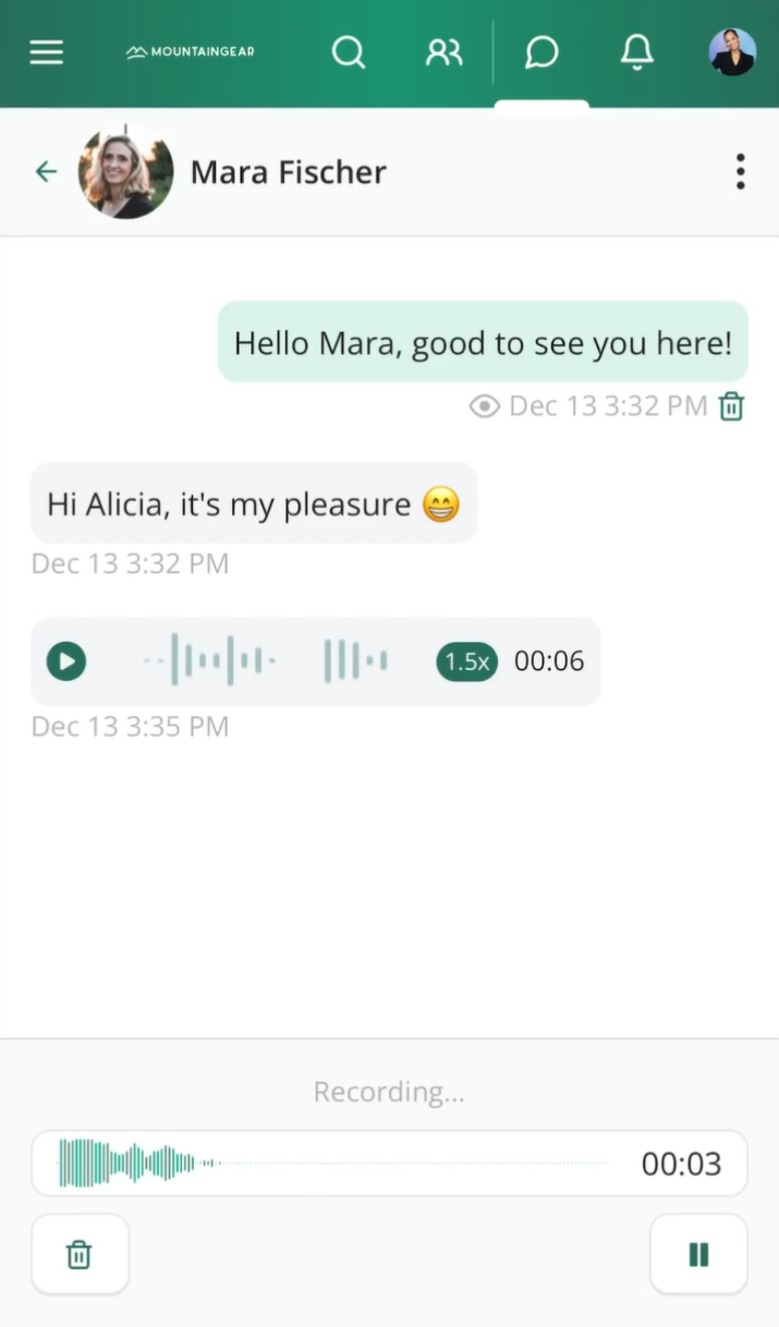 Voice messages