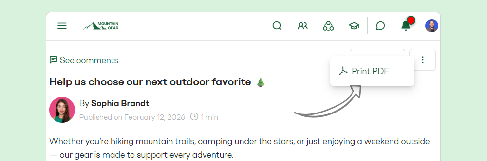 Seiten drucken und als PDF speichern